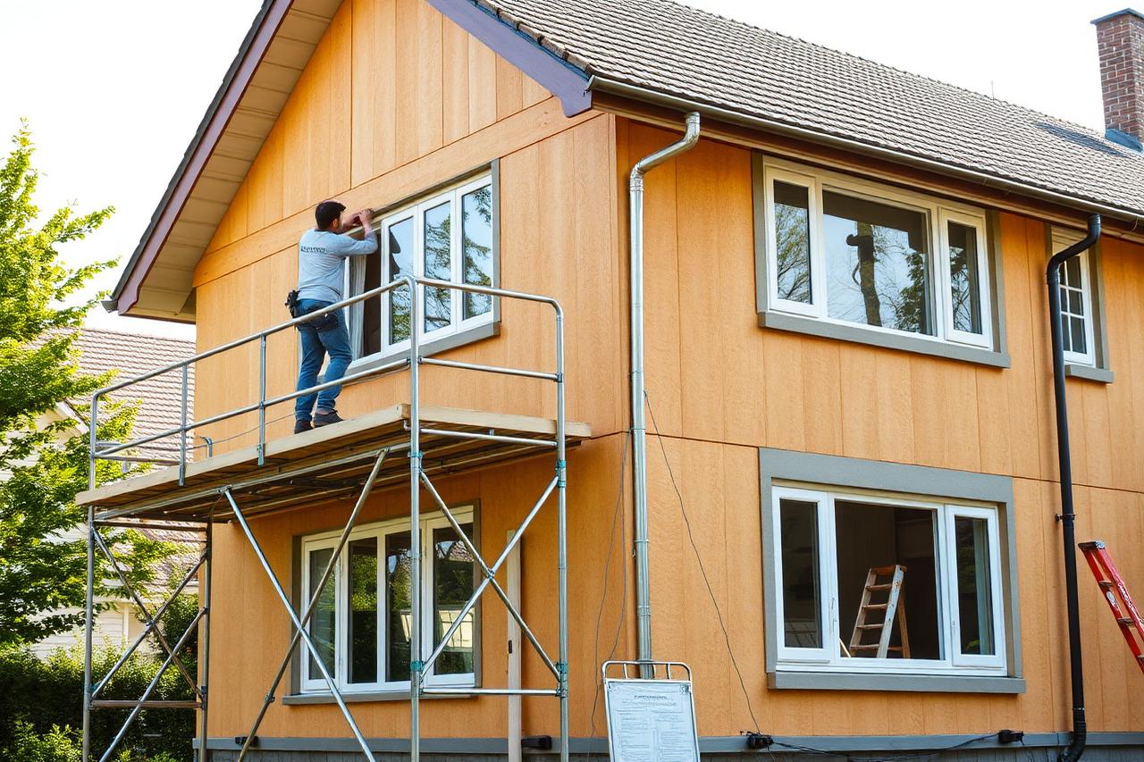 Elektriker erneuert die Leitungen in einer Altbauwohnung