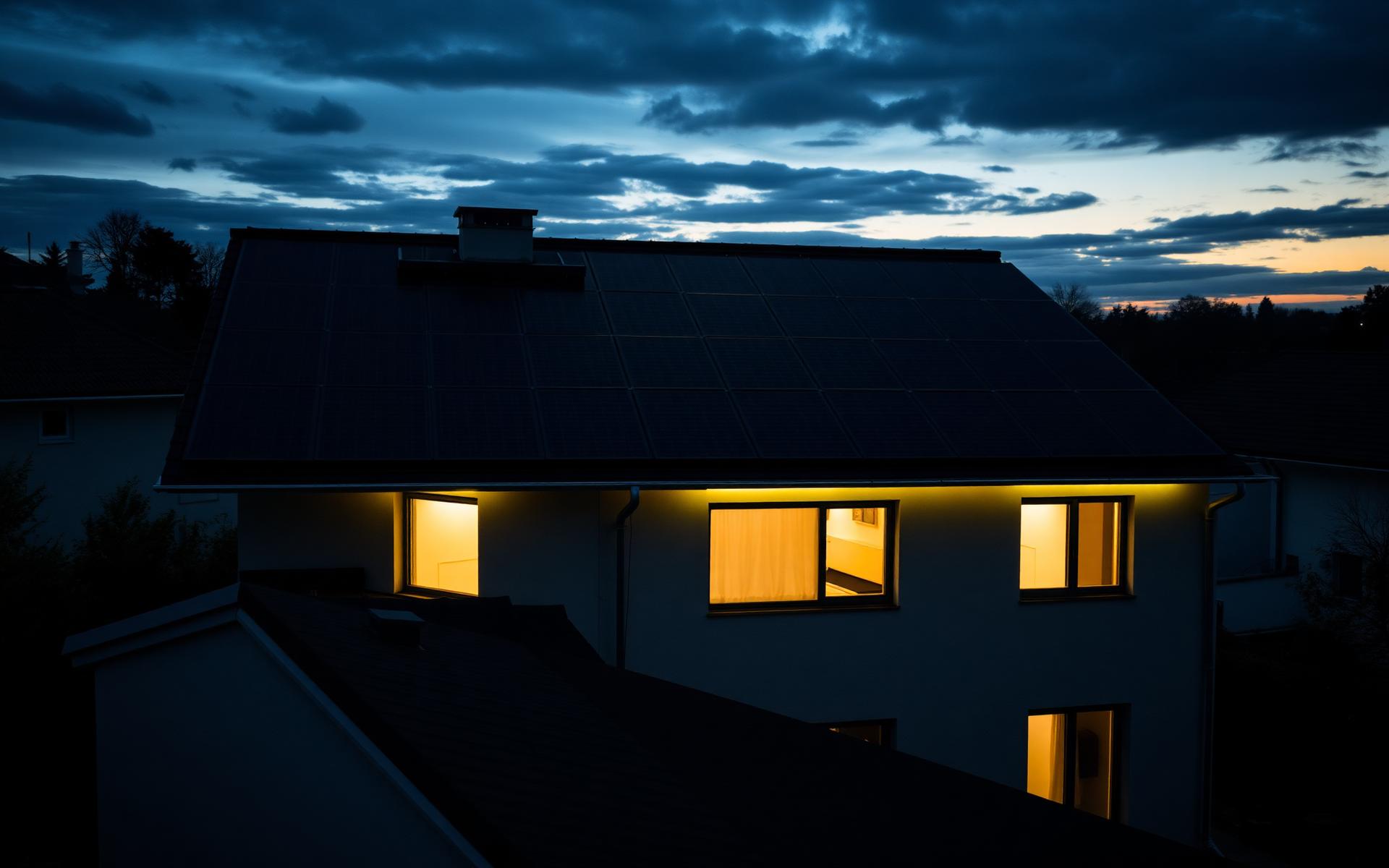 Solaranlage auf einem Wohnhausdach in Nordrhein-Westfalen
